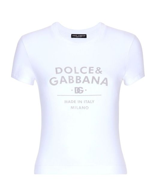 Dolce & Gabbana Stretch-Cotton Logo T-Shirt
