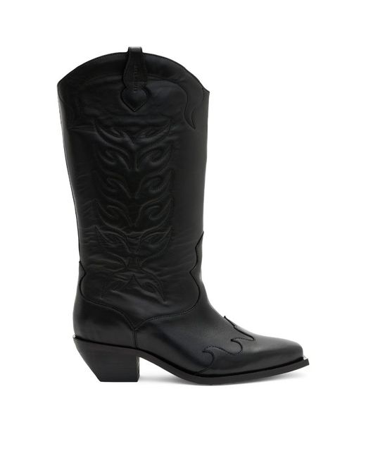 AllSaints Leather Dolly Cowboy Boots 60