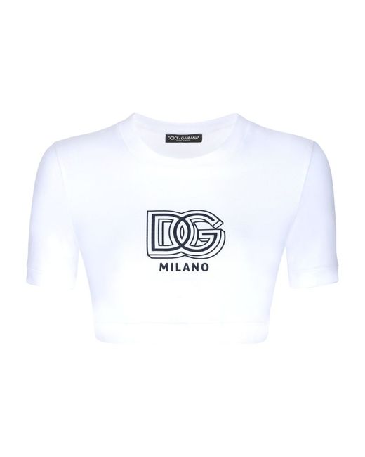 Dolce & Gabbana Cropped Logo T-Shirt
