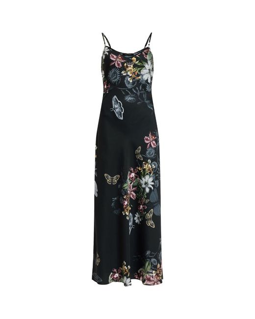 AllSaints Bryony Floral Print Midi Dress