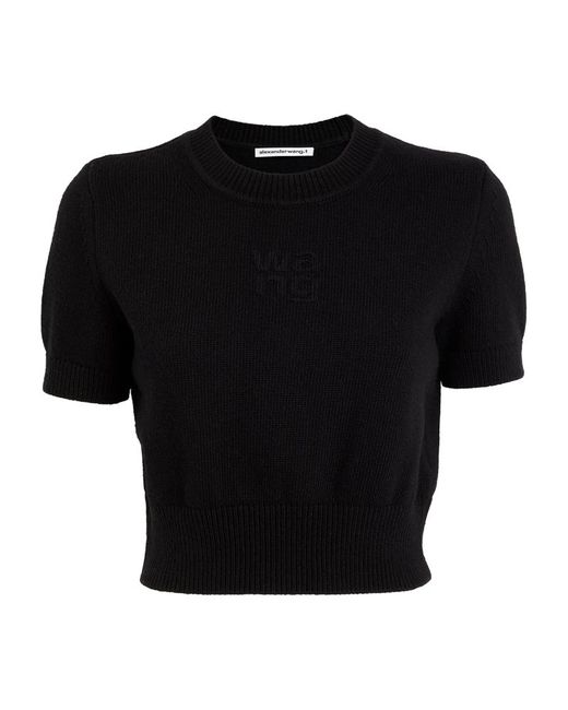 Alexander Wang Cotton-Wool Cropped Sweater