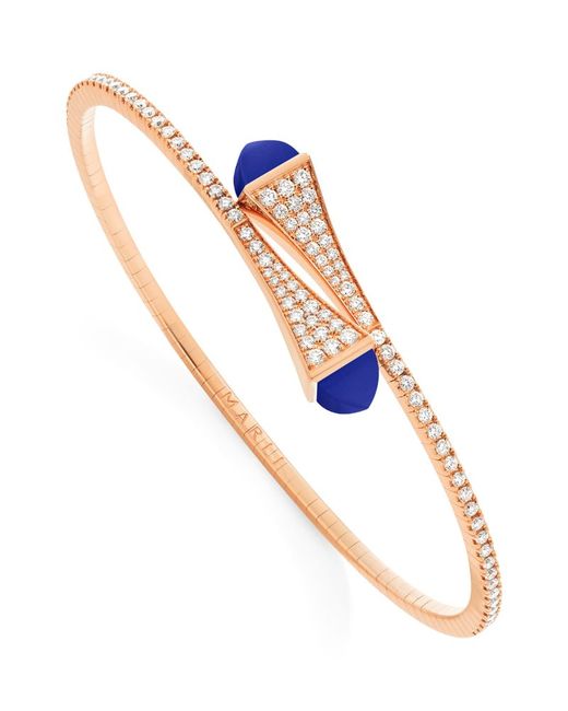 Marli New York Diamond And Lapis Lazuli Cleo Midi Bracelet
