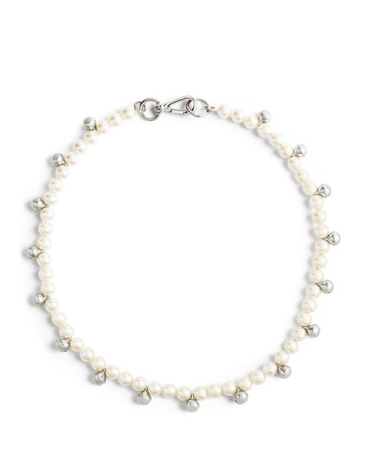 Simone Rocha Faux Pearl Bell Necklace