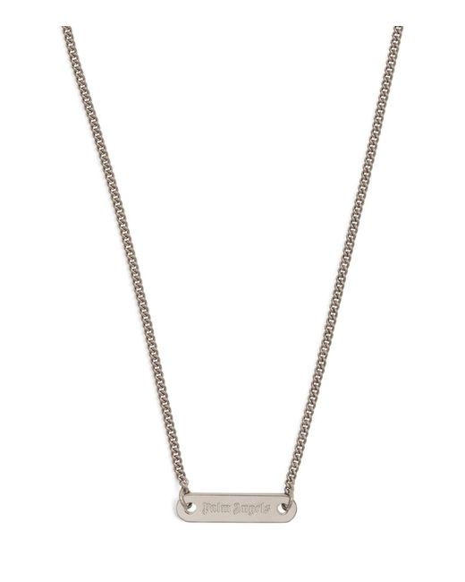 Palm Angels Classic Logo Plate Necklace