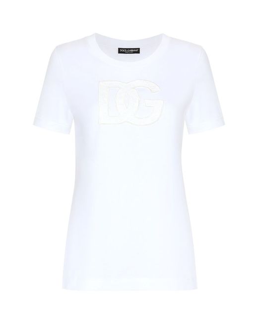 Dolce & Gabbana Jersey Logo-Patch T-Shirt