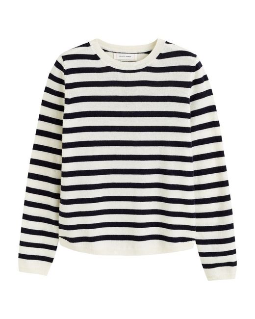Chinti And Parker Wool-Cashmere Striped Elbow-Patch Sweater