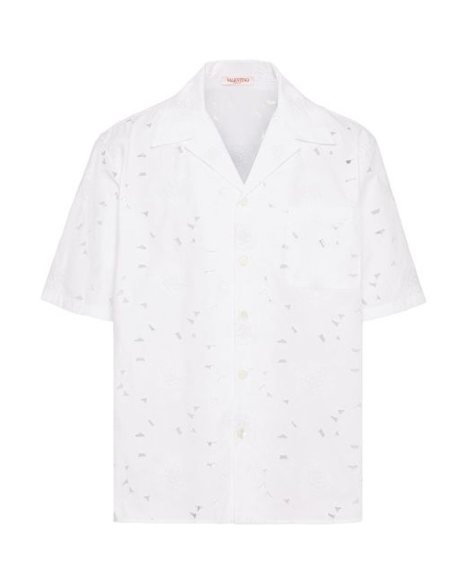 Valentino Garavani Cotton-Blend Bowling Shirt