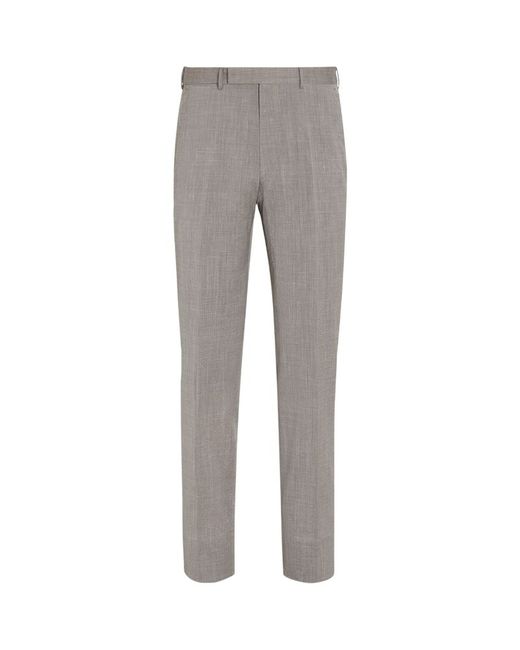 Z Zegna Trofeo Wool-Blend Tailored Trousers