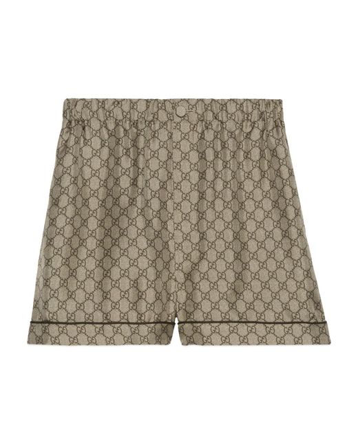 Gucci Silk Gg Supreme Shorts