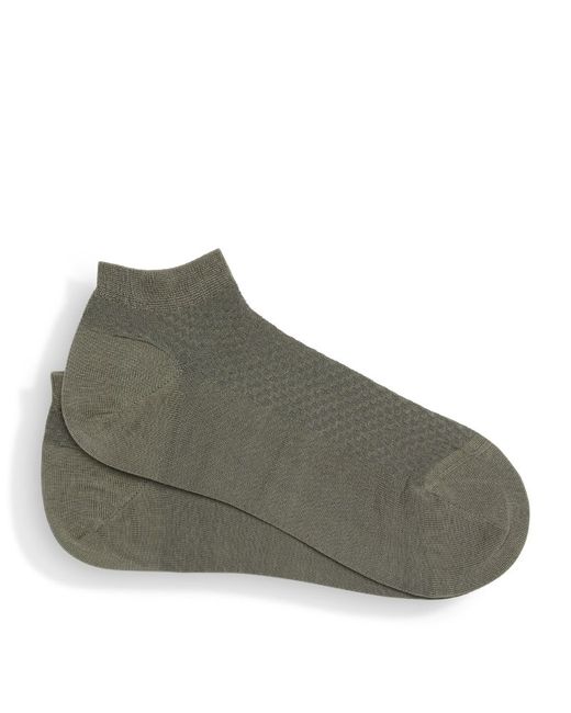 Z Zegna Cotton-Blend Ankle Socks
