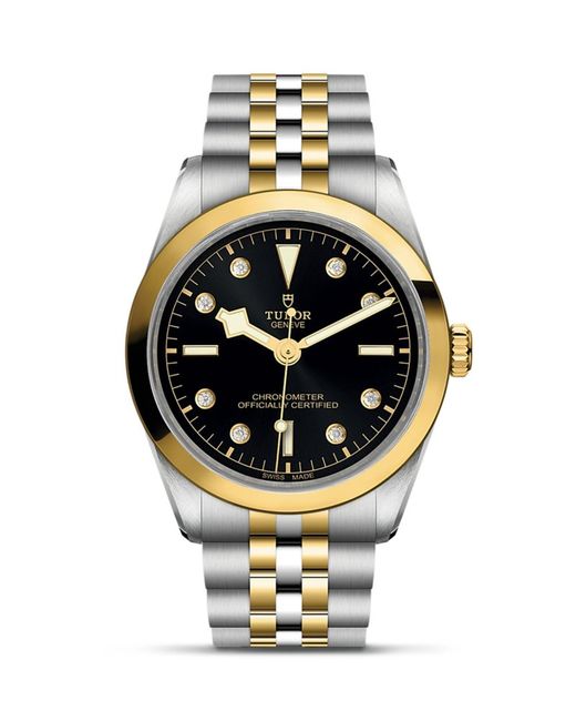 Tudor Bay Stainless Steel Yellow Gold And Diamond Watch 36Mm