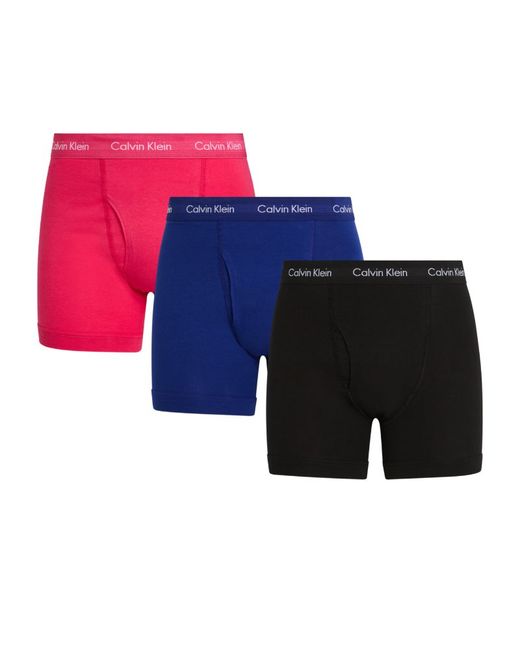 Calvin Klein Pack Of 3 Stretch-Cotton Boxers
