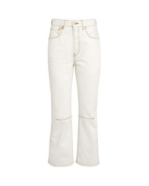 Jacquemus Cropped High-Rise Flared Jeans