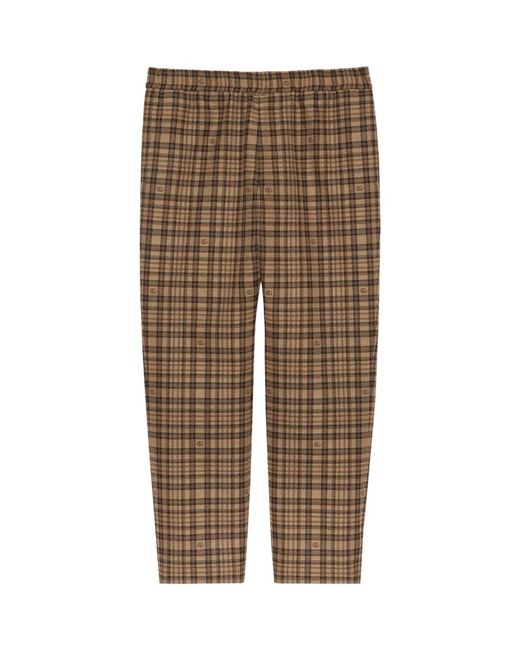 Gucci Gg Checked Trousers