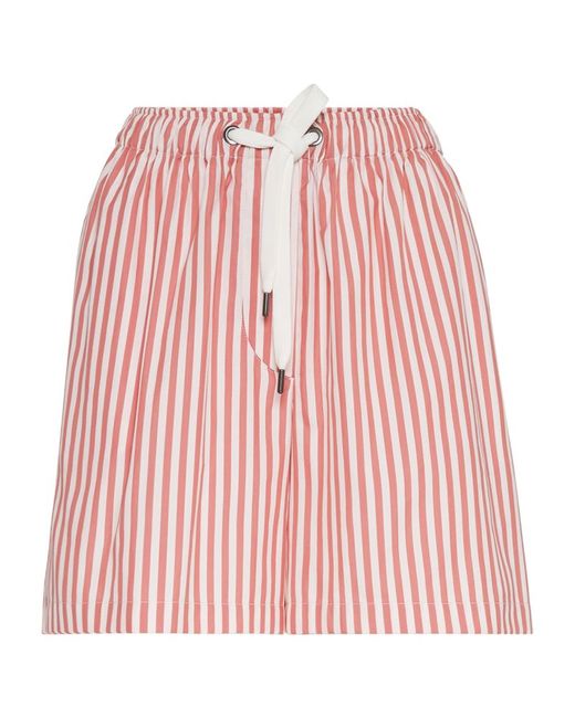 Brunello Cucinelli Cotton-Silk Striped Bermuda Shorts
