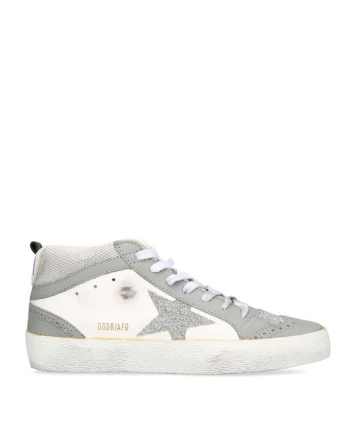 Golden Goose Leather Mid Star Sneakers