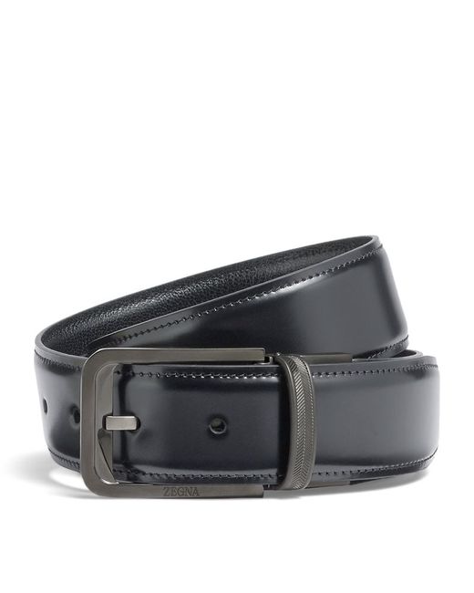 Z Zegna Leather Reversible Belt