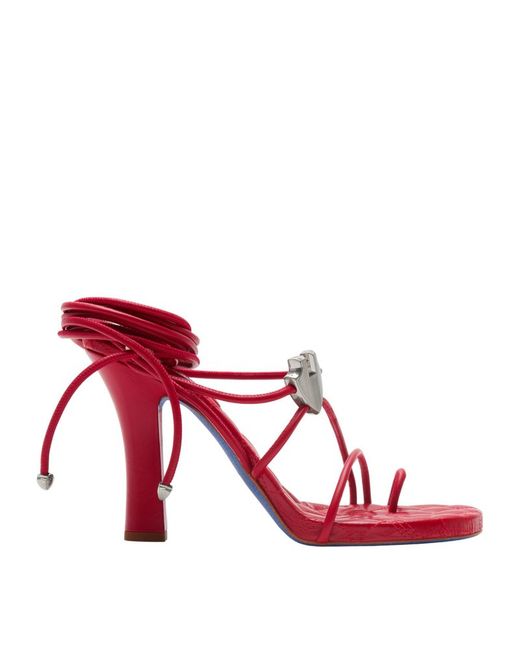 Burberry Ivy Shield Heeled Sandals 105
