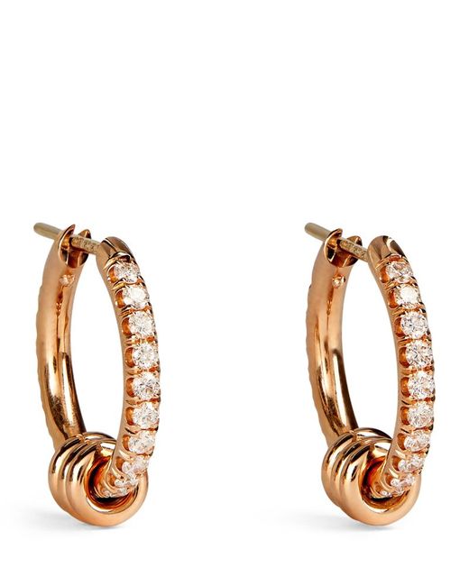 Spinelli Kilcollin And Pavé White Diamond Hoop Earrings