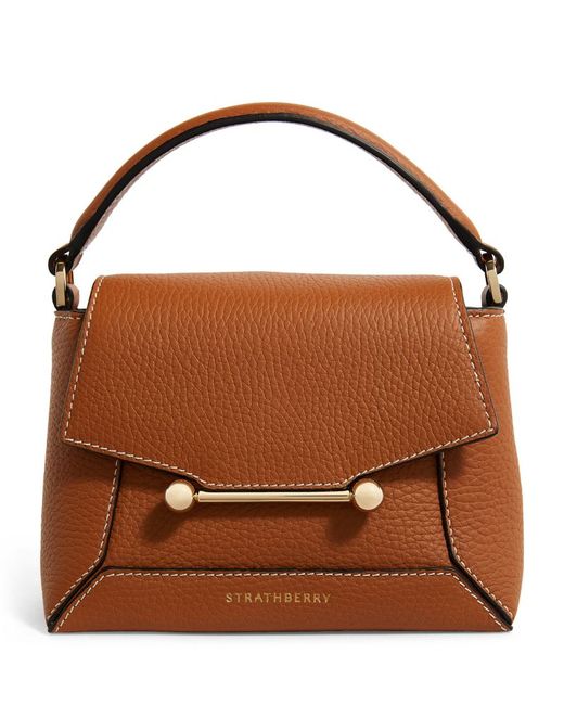 Strathberry Nano Leather Mosaic Top-Handle Bag