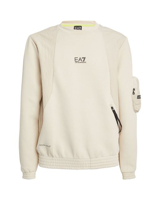 Ea7 Cotton-Blend Logo Sweatshirt