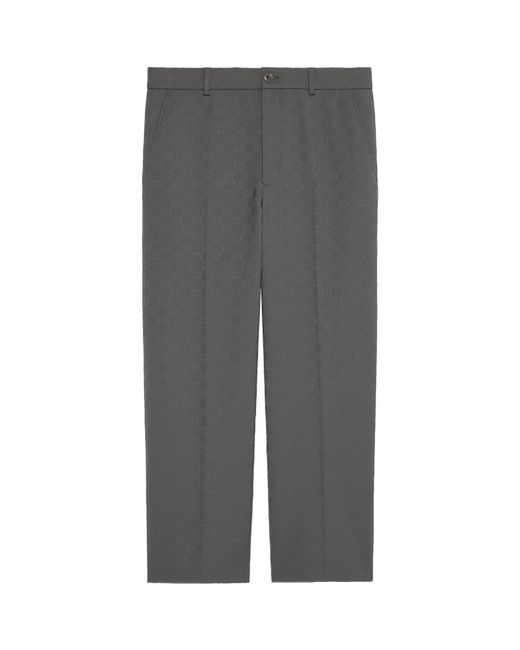 Gucci Cropped Gg Jacquard Trousers