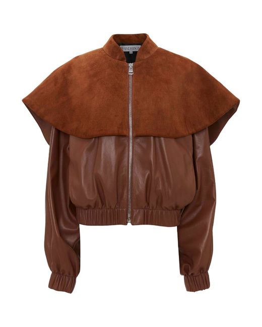 J.W.Anderson Oversized-Collar Leather Bomber Jacket