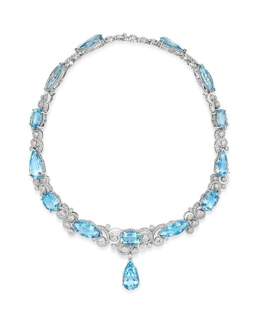 Boodles Diamond And Aquamarine A Family Journey Geneva Necklace