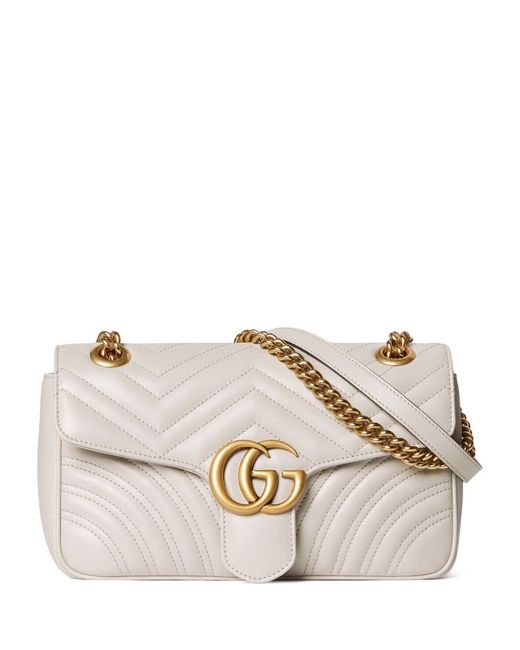 Gucci Small Leather Gg Marmont Shoulder Bag