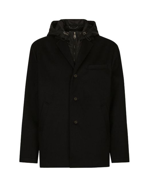Dolce & Gabbana Layered Hooded Jacket