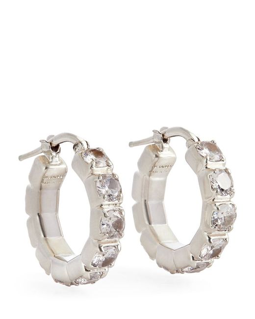 Jil Sander Crystal-Embellished Hoop Earrings