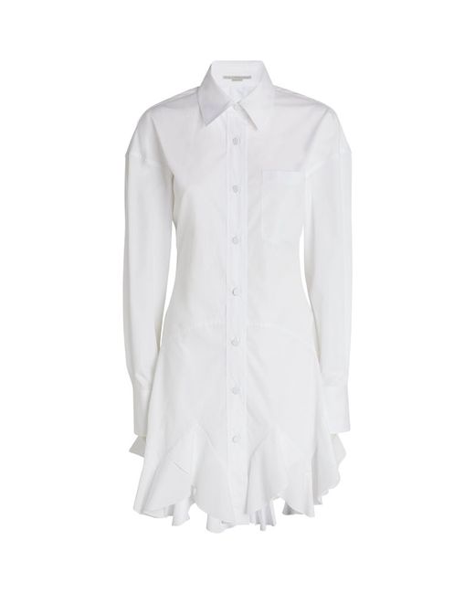 Stella McCartney Ruffle-Hem Shirt Dress