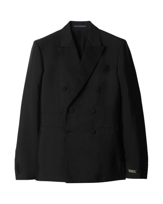 Burberry Wool-Silk Double-Breasted Blazer