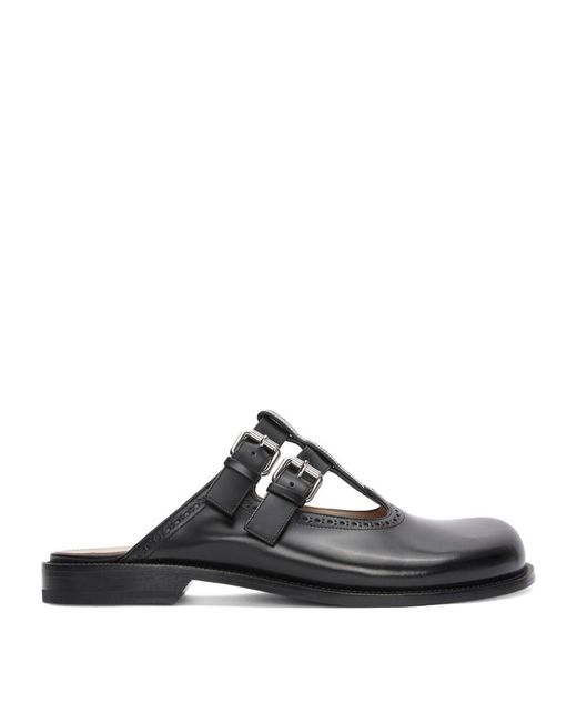 Loewe Leather Campo Mary Jane Mules