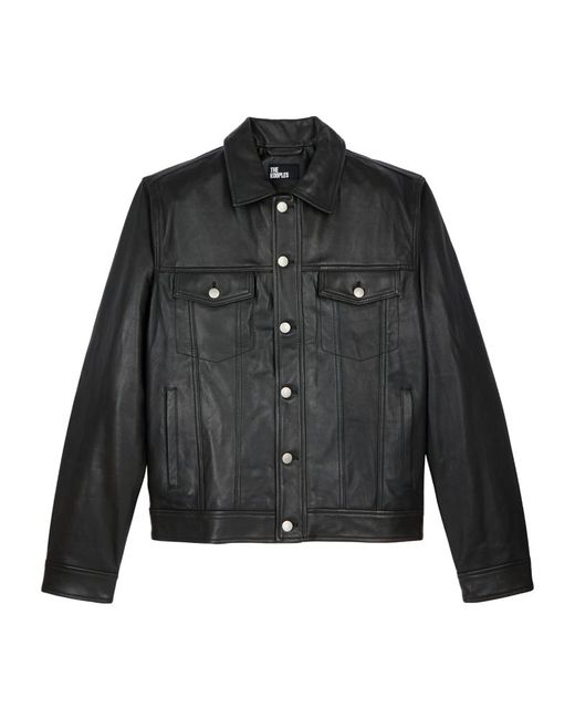 The Kooples Leather Shirt Jacket