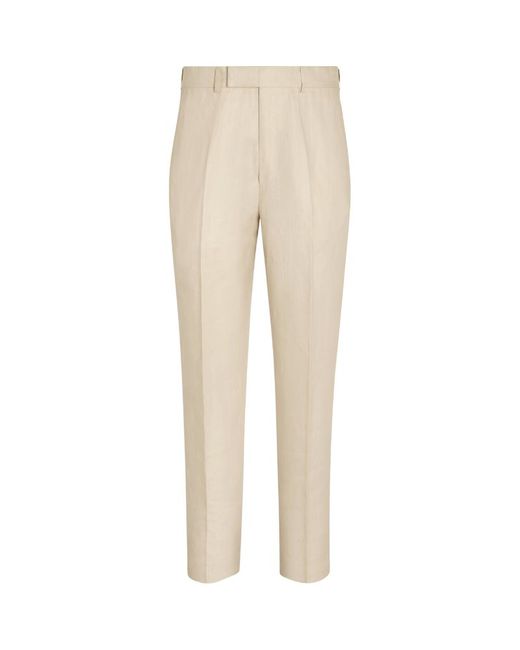 Z Zegna Oasi Linen Straight Trousers