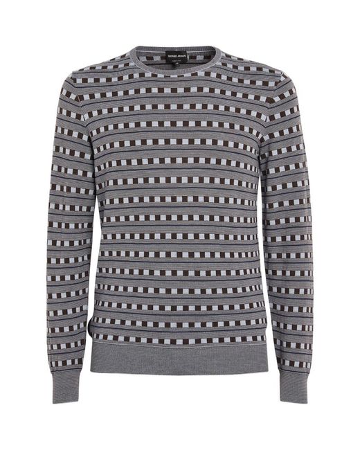 Giorgio Armani Wool-Blend Geometric Sweater