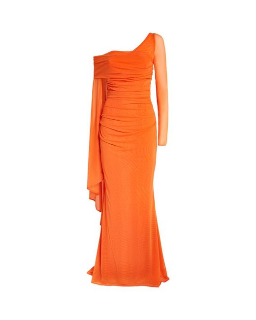 Talbot Runhof Off-The-Shoulder Ruched Gown