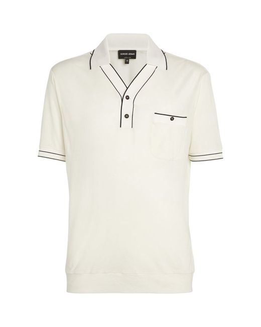 Giorgio Armani Contrast-Trim Polo Shirt