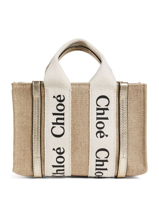 Chloé Small Canvas Woody Tote Bag