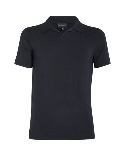 Giorgio Armani Spread-Collar Polo Shirt