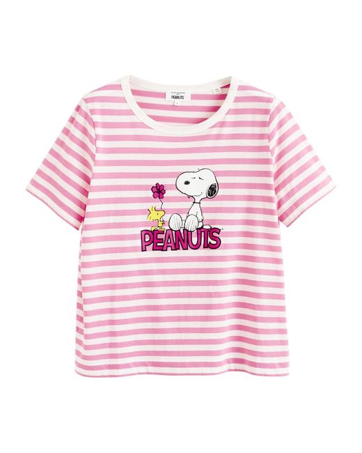 Chinti And Parker X Peanuts Striped Flower Power T-Shirt