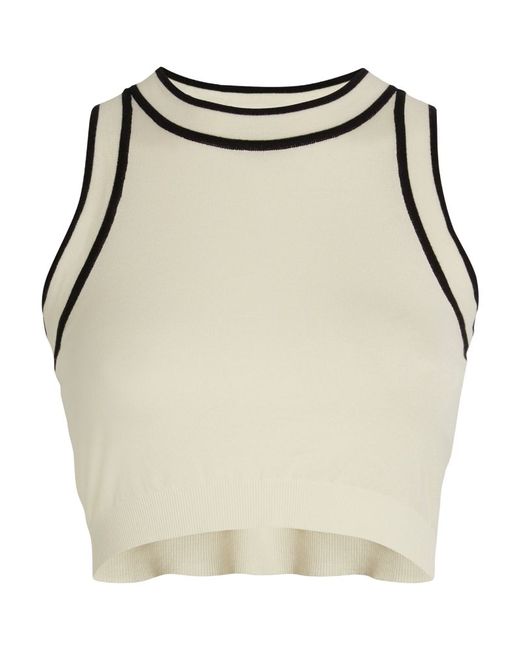 Max Mara Knitted Contrast Crop Top