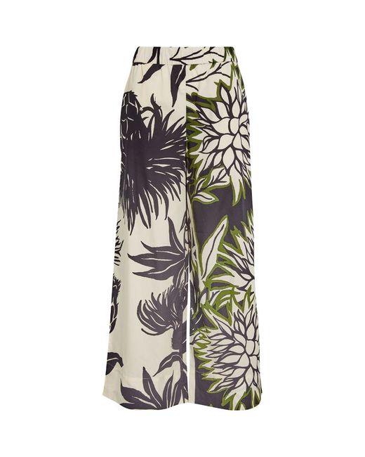 Max & Co . Printed Wide-Leg Trousers