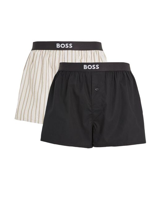 Boss Woven Logo Boxer Shorts Pack Of 2