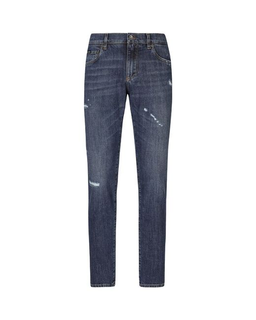 Dolce & Gabbana Slim-Fit Distressed Jeans