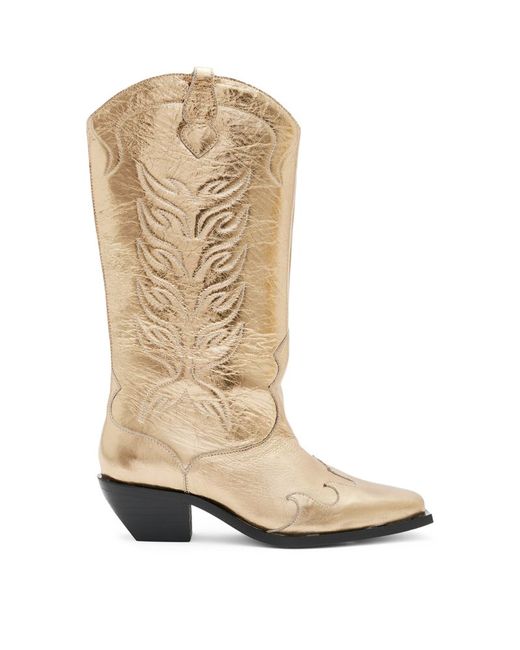 AllSaints Leather Dolly Cowboy Boots 60