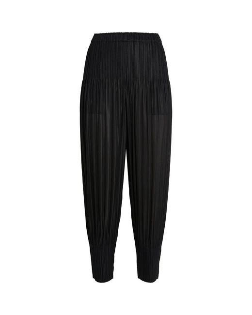 Pleats Please By Issey Miyake Fluffy Basics Tapered Trousers
