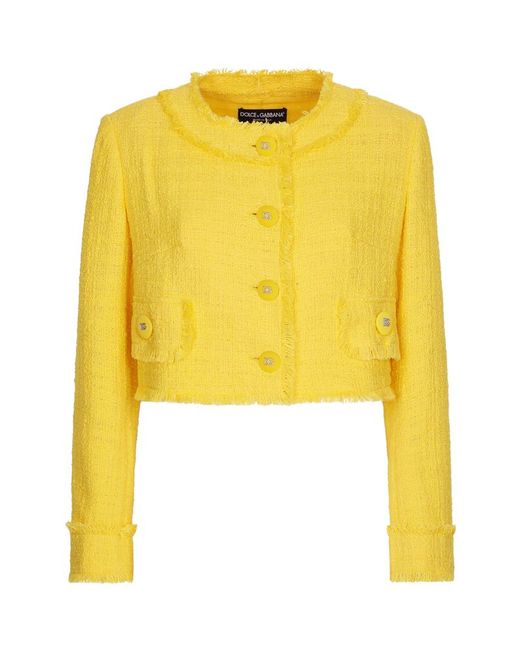 Dolce & Gabbana Tweed Cropped Jacket