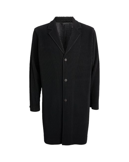 Homme Pliss Issey Miyake Pleated Overcoat